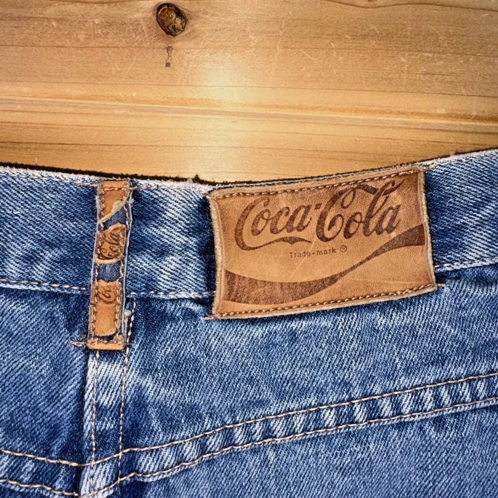 Vintage Coca-Cola Jean Shorts Womens 28 Cut Off Ultra High Rise Denim Jorts